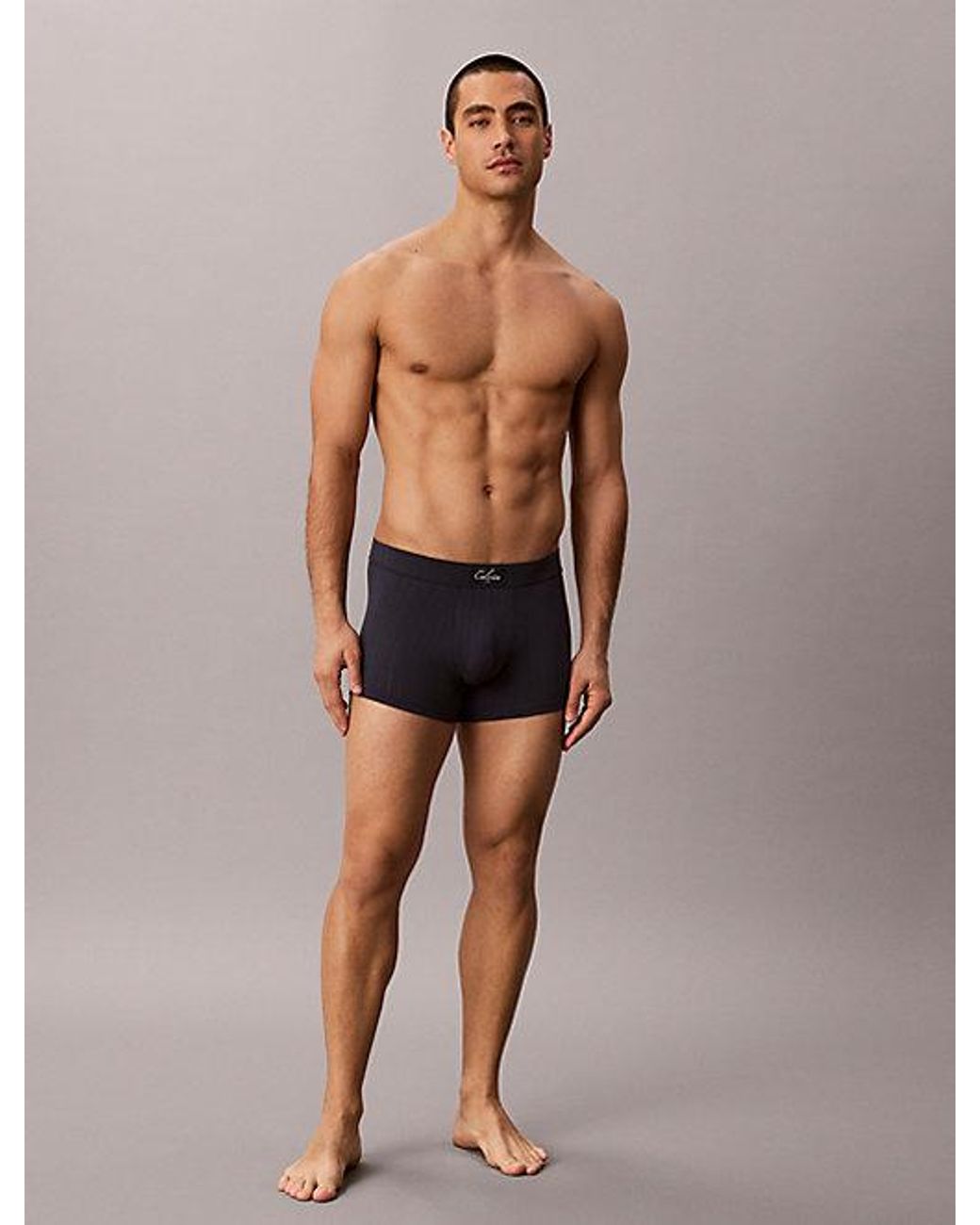 Calvin Klein Blue Trunks Icon Cotton Stretch for men