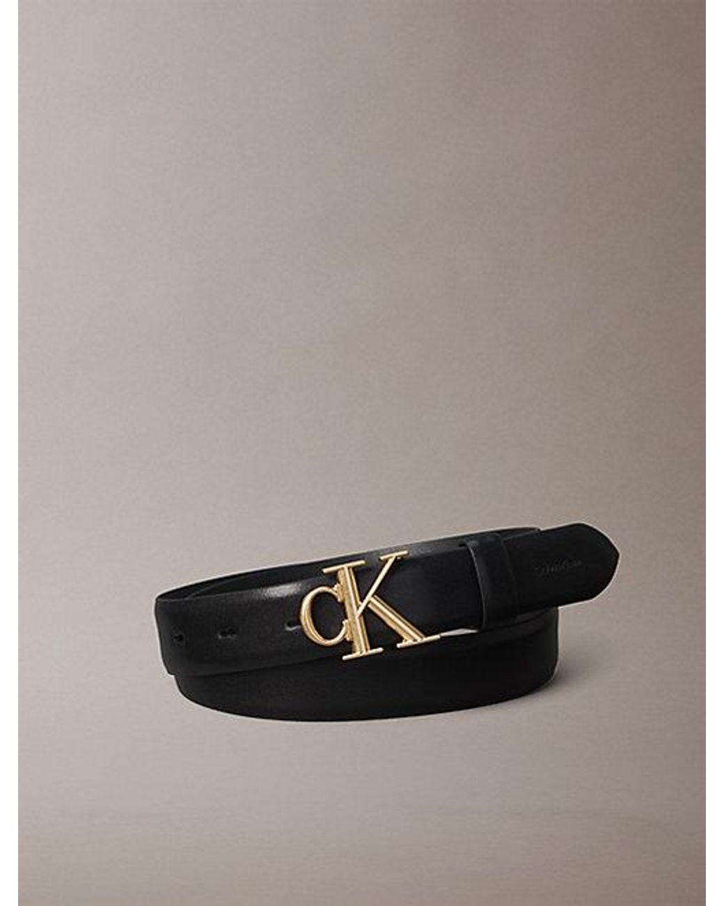 Calvin Klein Multicolor Leather Monogram Logo Belt