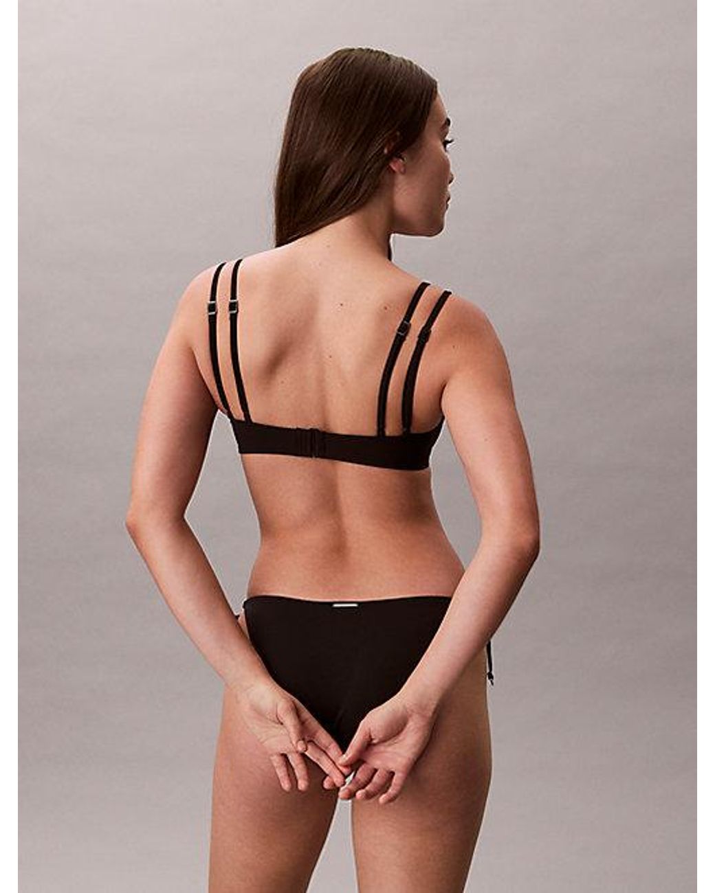 Calvin Klein Black Bralette Bikini Top Ck Tailored