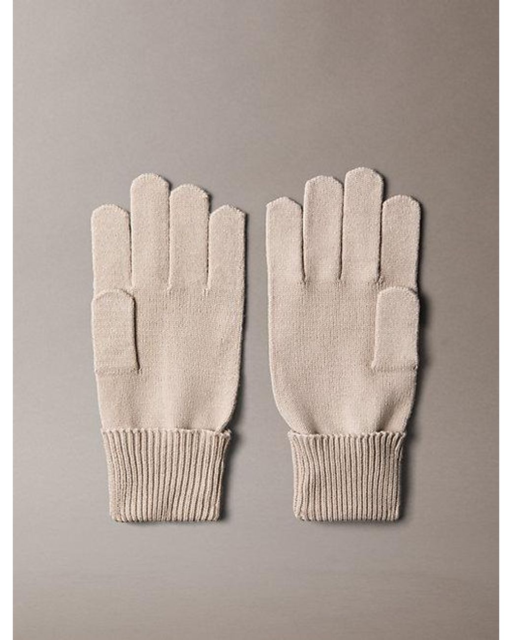 Calvin Klein Natural Knit Signature Logo Touchscreen Gloves