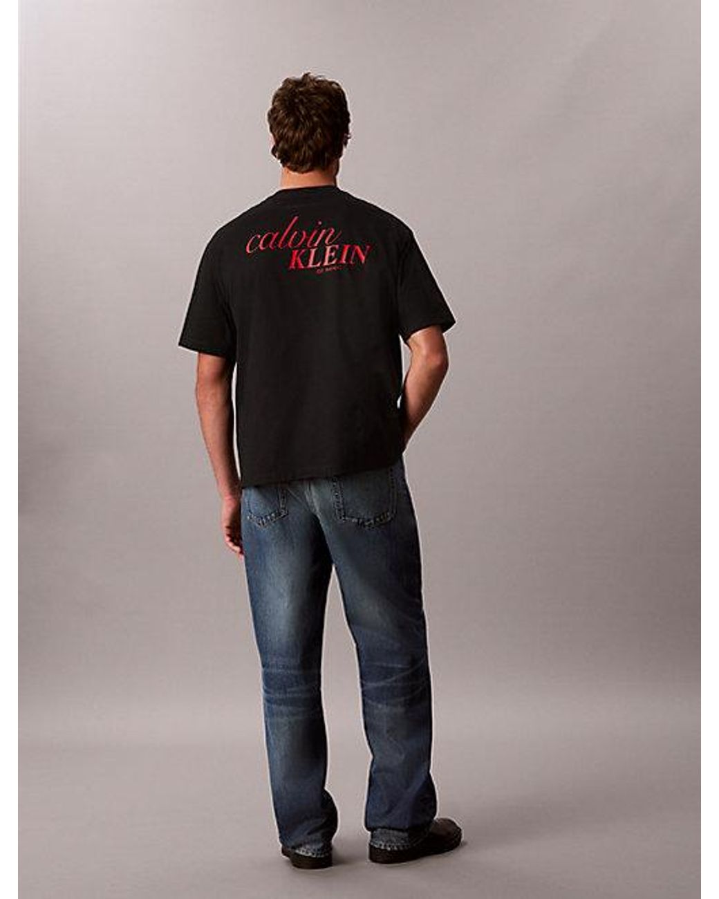 Calvin Klein Black Jeans Heavy Jersey Back Logo T-Shirt for men