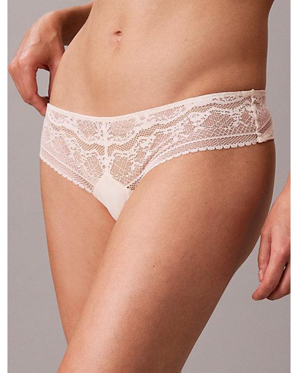 Calvin Klein Brown Thong Eternal Stretch Lace
