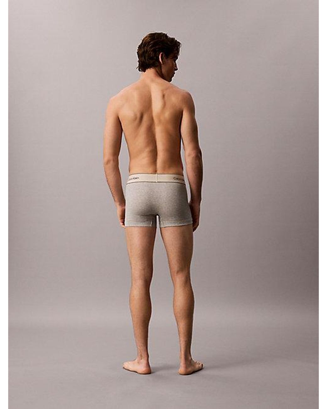 Calvin Klein 3-Pack Korte Boxers- Heritage Cotton Stretch in het Gray voor heren