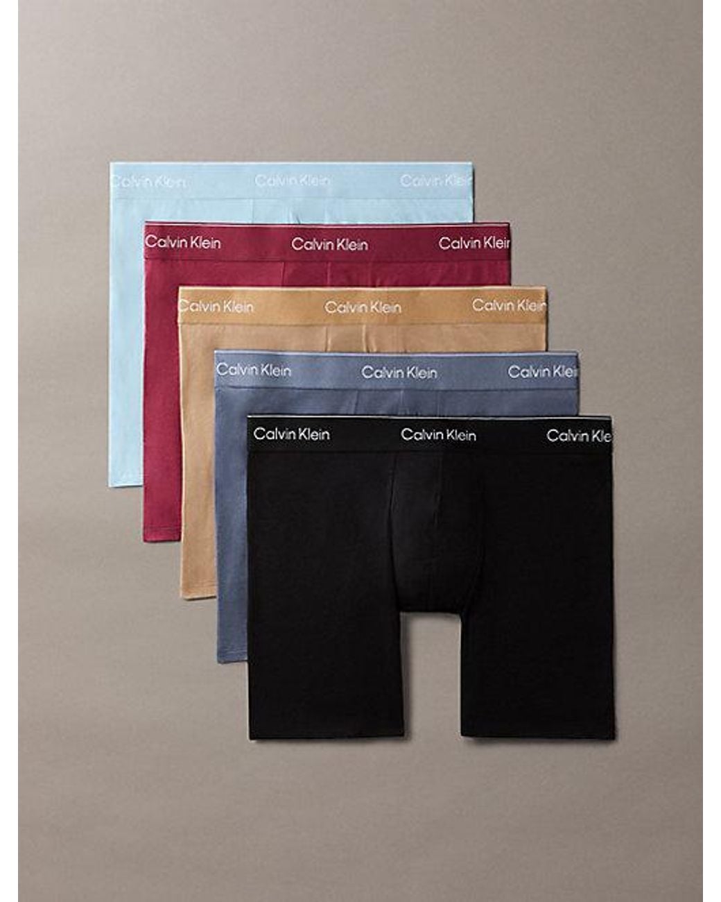 Calvin Klein Multicolor 5 Pack Boxer Briefs Icon Cotton Stretch for men
