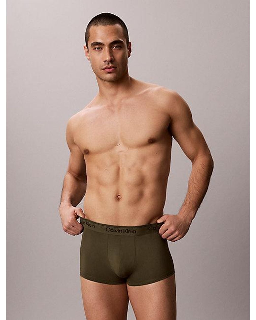 Calvin Klein Blue 5 Pack Low Rise Trunks Flex Microfibre Stretch for men