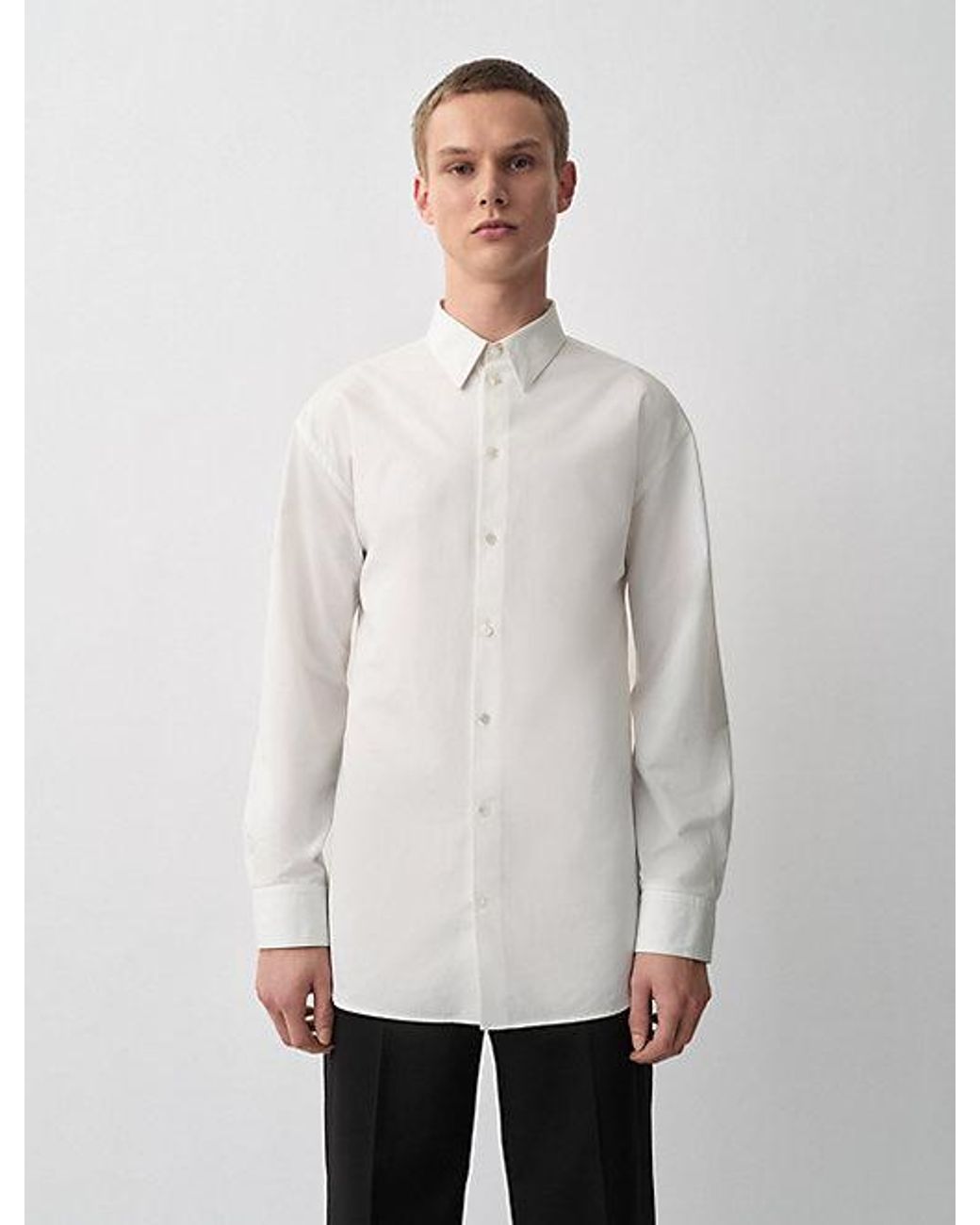 Calvin Klein Alfred Slim Button-Down Overhemd in het White voor heren