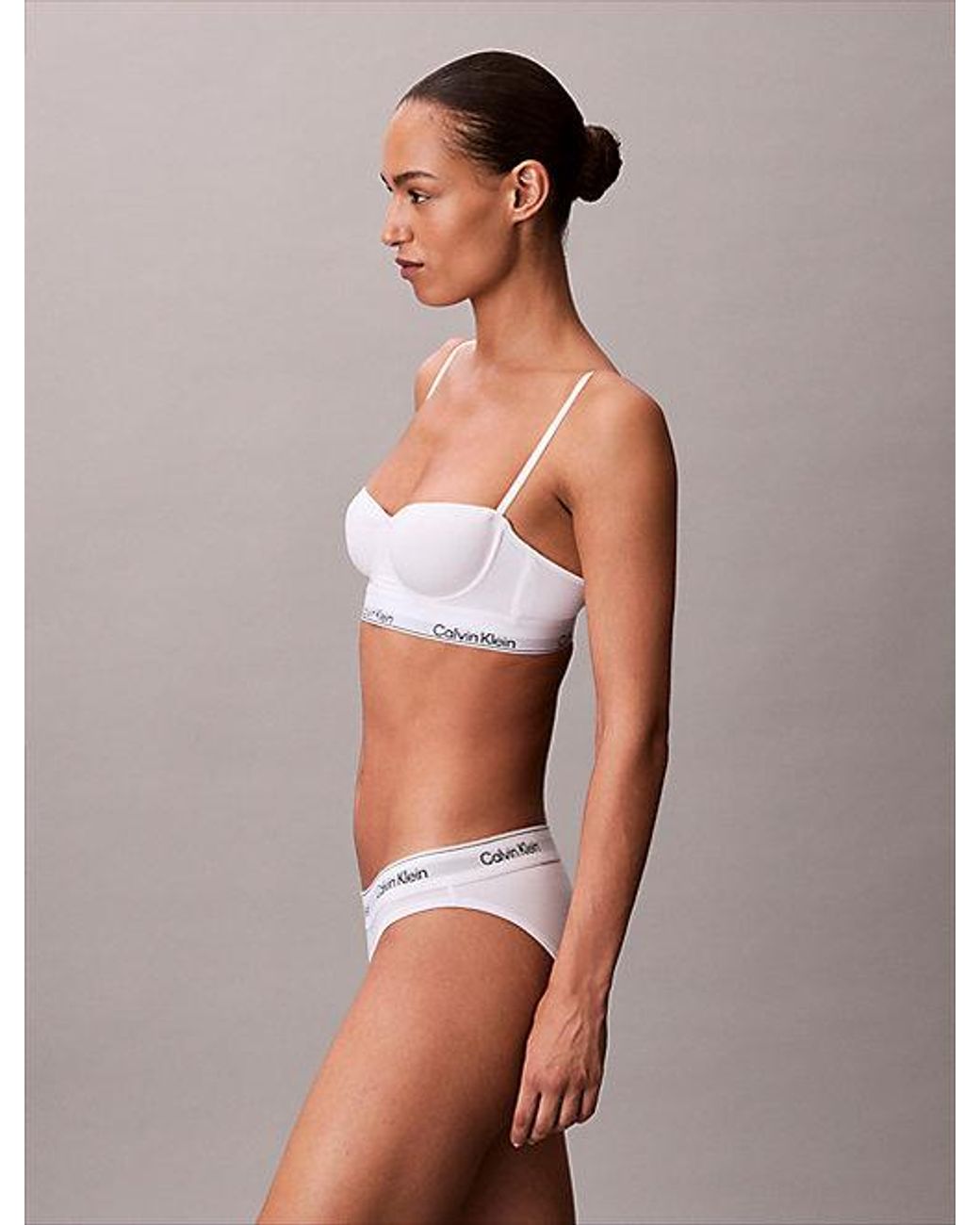 Calvin Klein Longline Bralette in het White