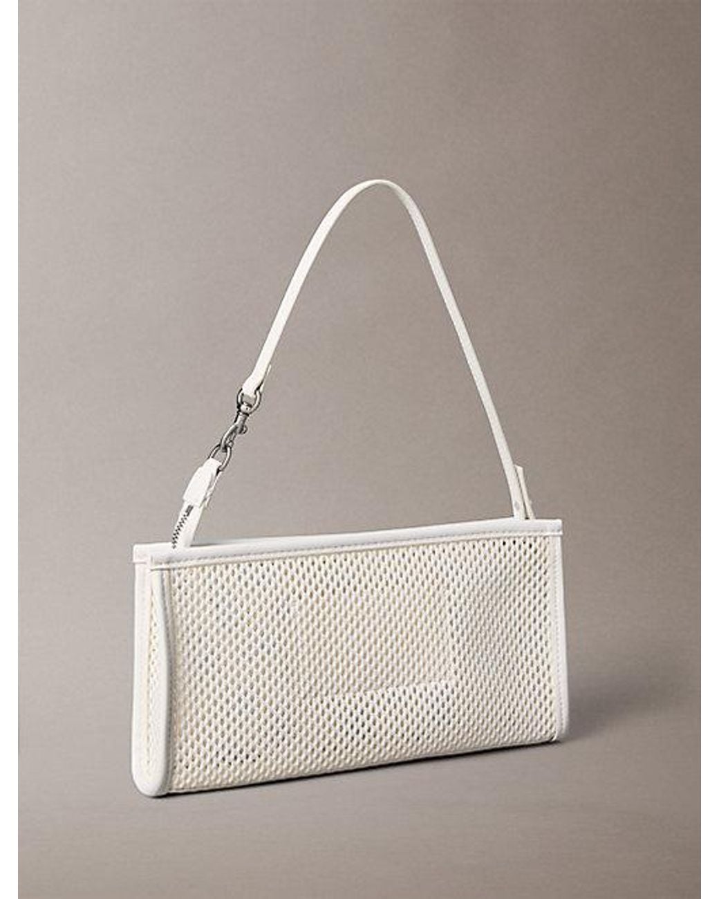 Calvin Klein Natural Convertible Mesh Logo Shoulder Bag