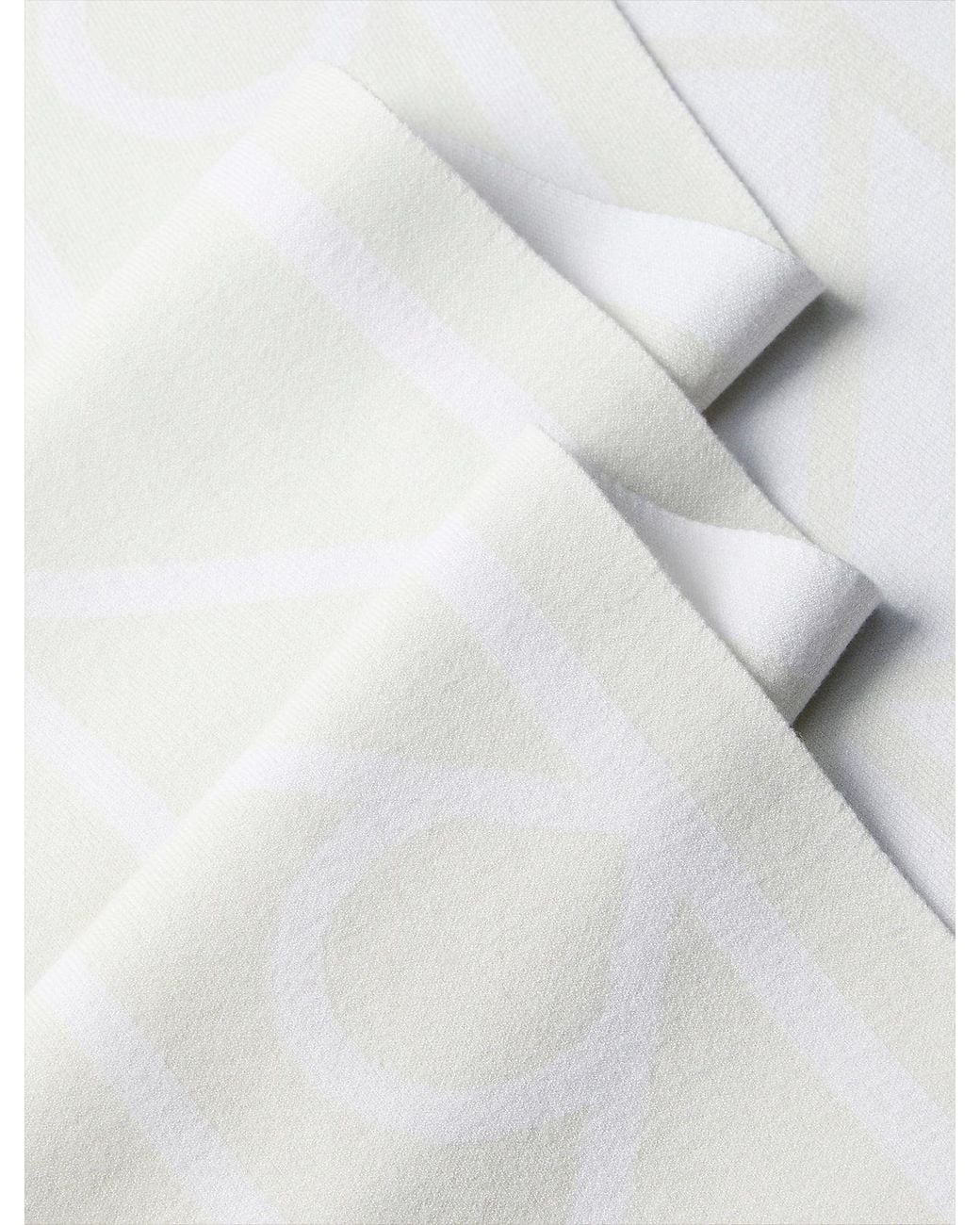 Calvin Klein White Emblem Logo Scarf for men