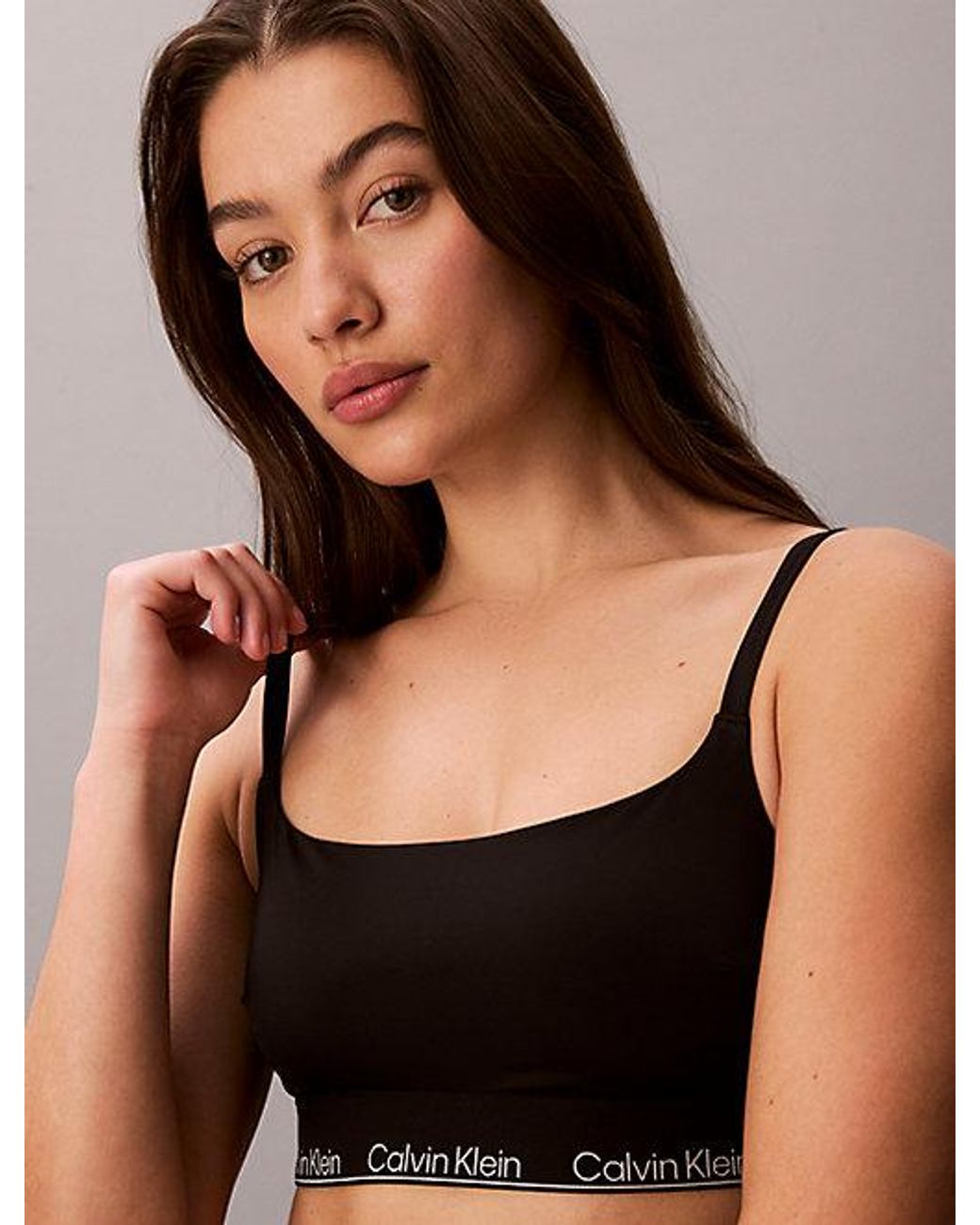 Calvin Klein Black Bralette Bikini Top Ck Icon