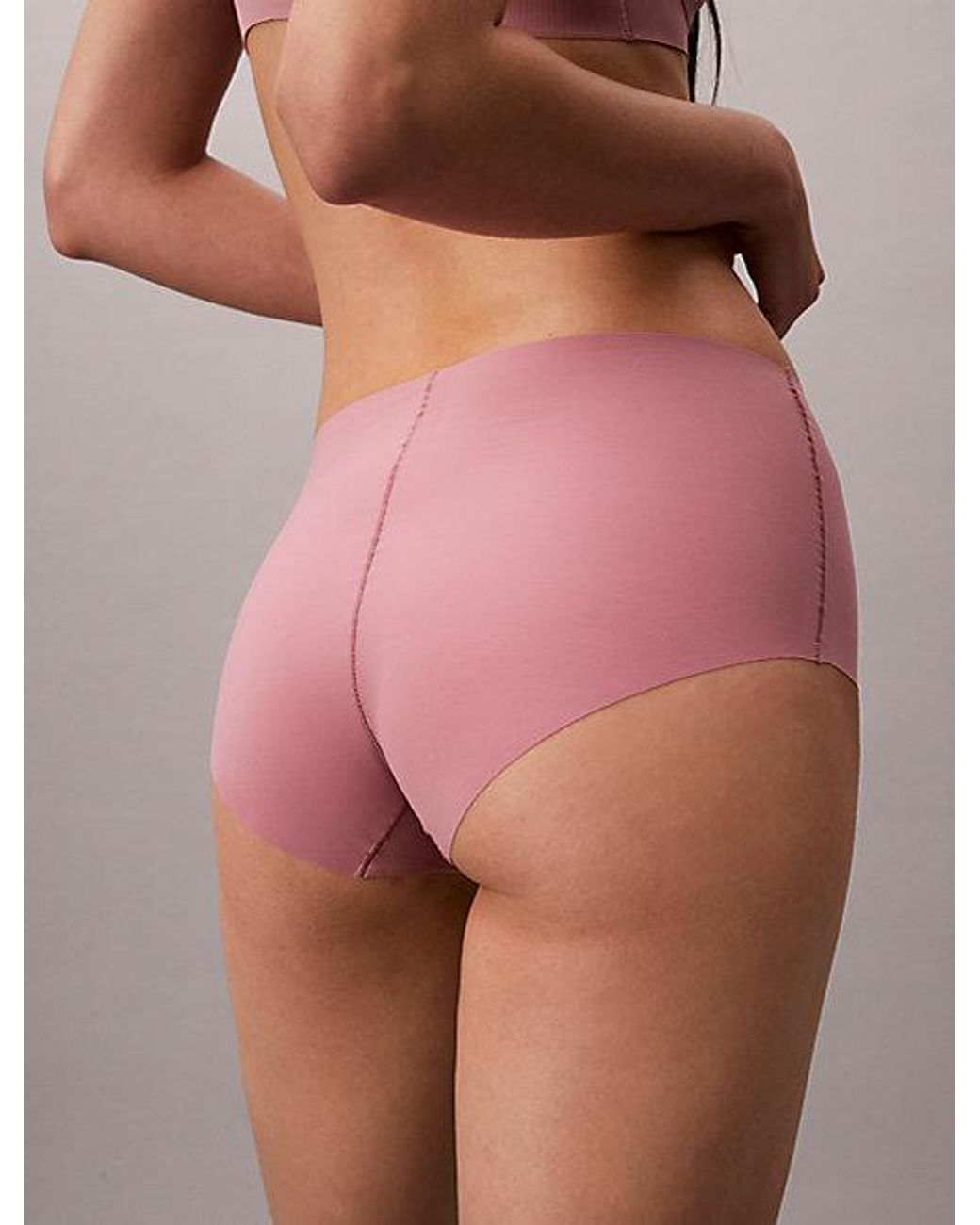 Calvin Klein Pink High Rise Hipster Briefs Invisibles Microfibre Stretch