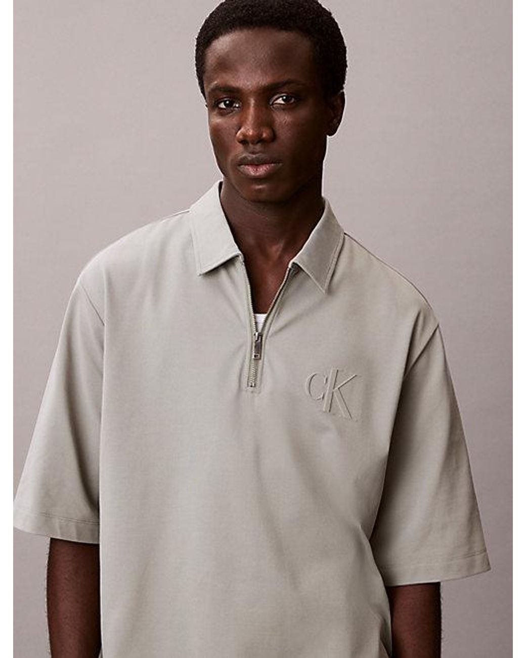 Calvin Klein Natural Pima Cotton Polo Shirt for men