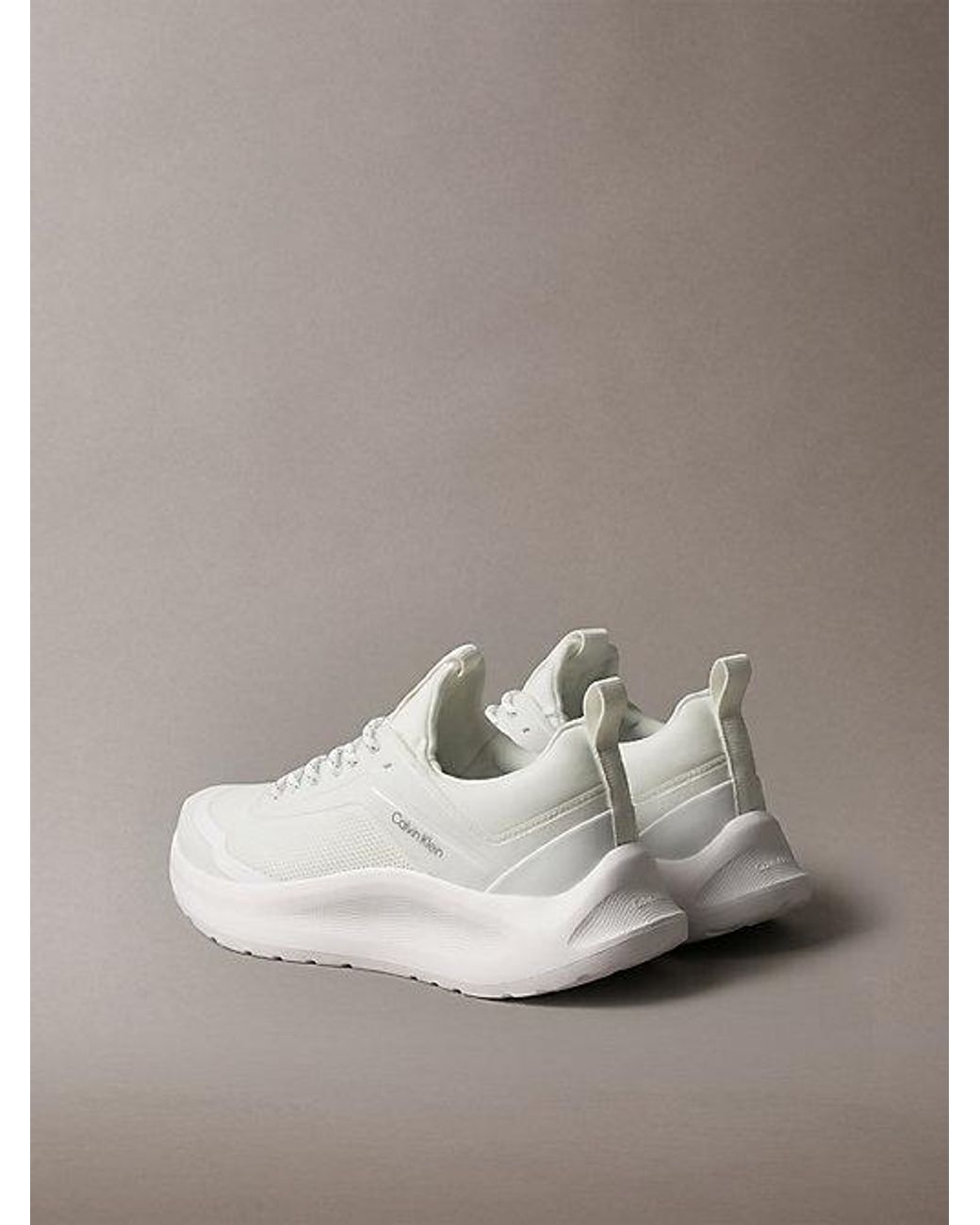 Calvin Klein White Ck Curve Lightweight Runner Trainers