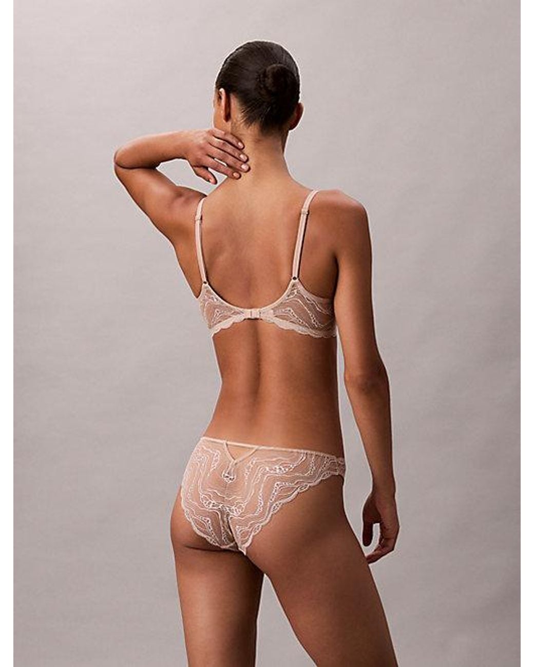 Calvin Klein Brown Bikini Briefs Eternal Stretch Lace