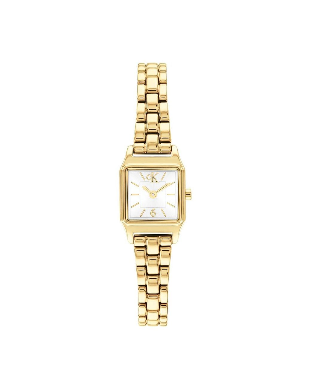 Calvin Klein Metallic Square Monogram Bracelet Watch