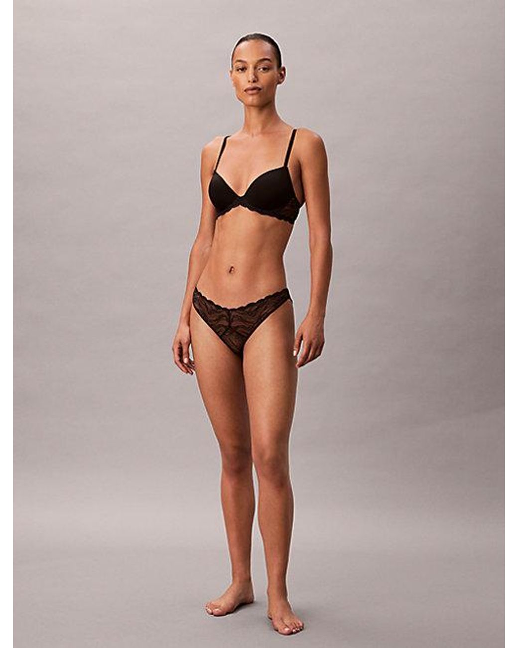 Calvin Klein Brown Lift Demi Bra Eternal Stretch Lace