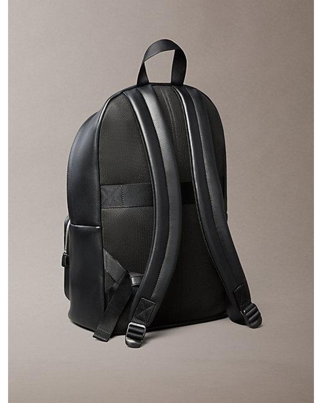 Calvin Klein Gray Micro Pebble Laptop Trolley Backpack for men