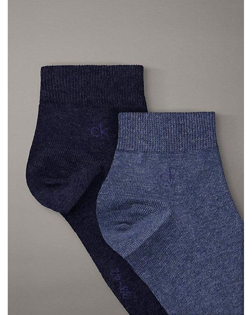 Calvin Klein Blue 3 Pack Soft Cotton Stretch Ankle Socks for men