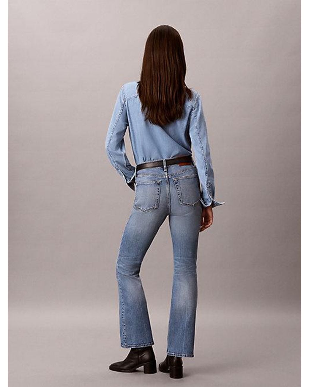 Calvin Klein Blue Jeans High Rise Bootcut Jeans