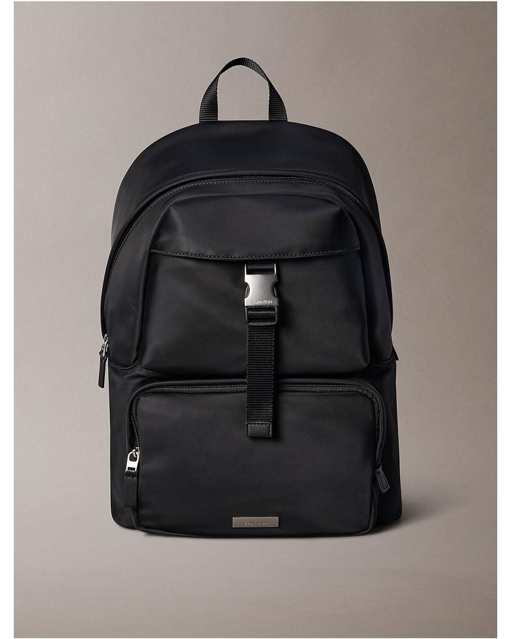 Calvin Klein Black Nylon Round Backpack for men