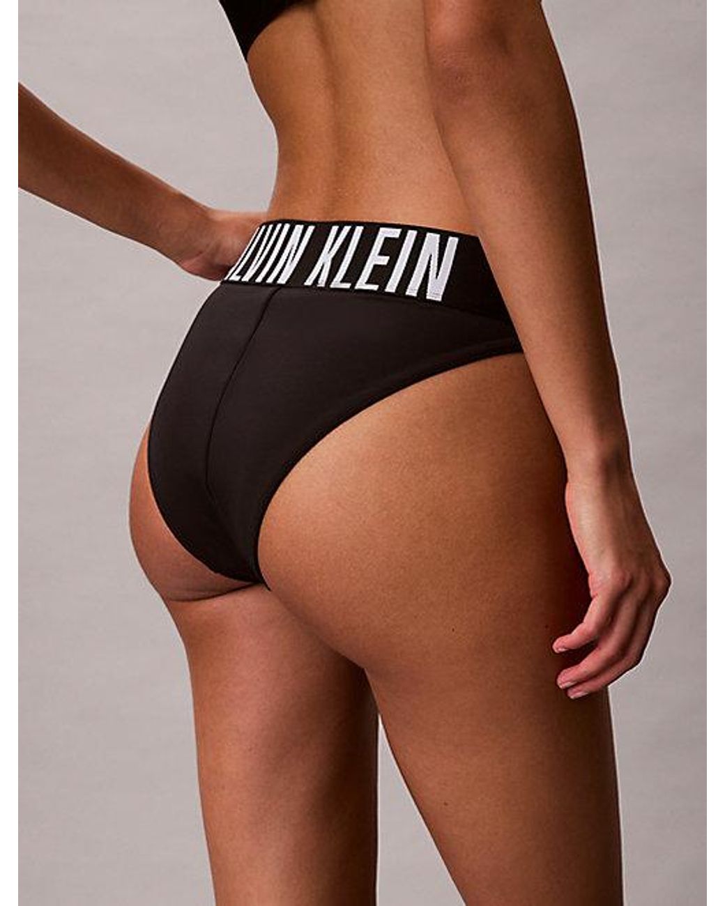 Calvin Klein Black Brazilian Bikini Bottoms Intense Power