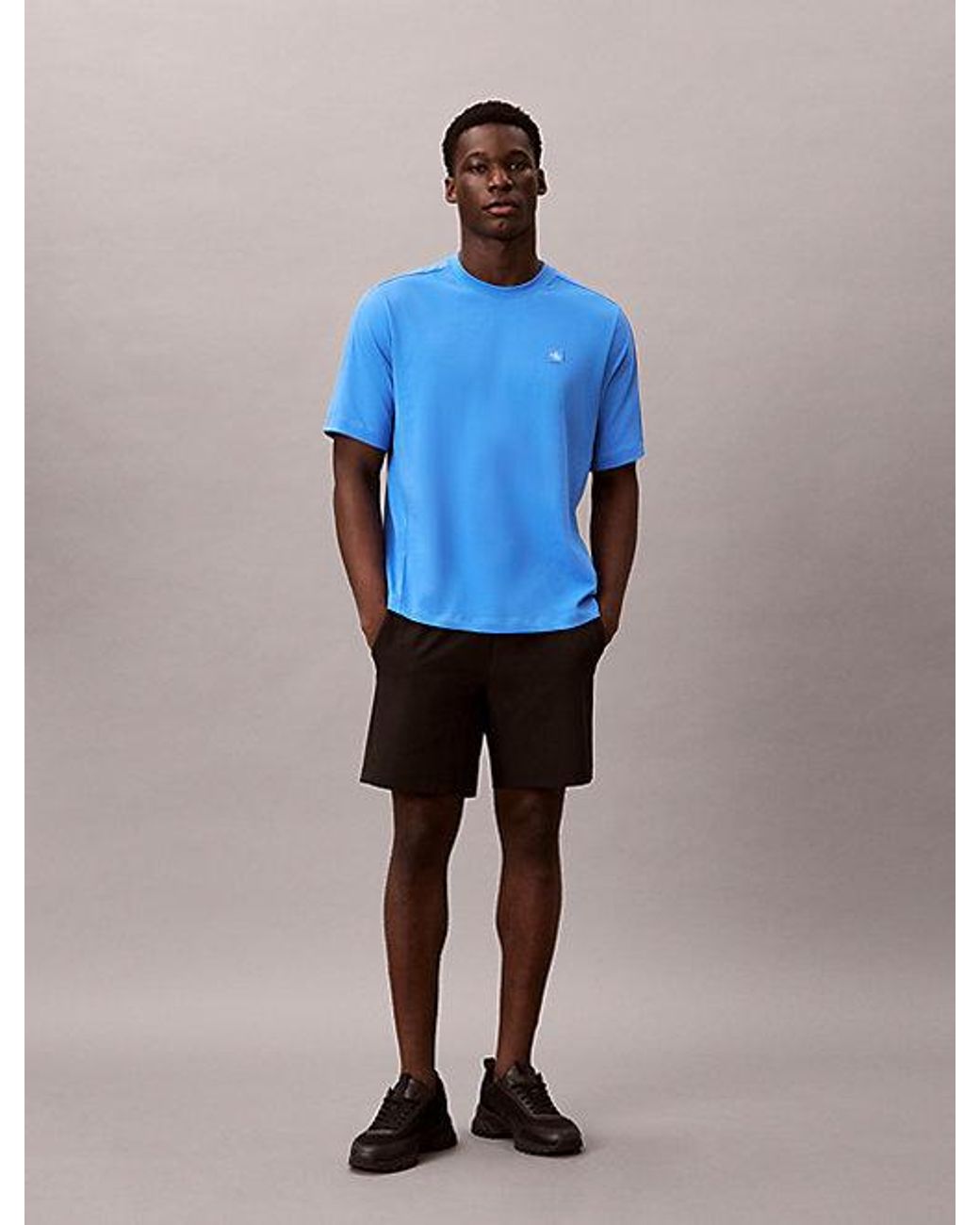 Calvin Klein Blue Sport Performance Cotton Blend Gym T-Shirt for men