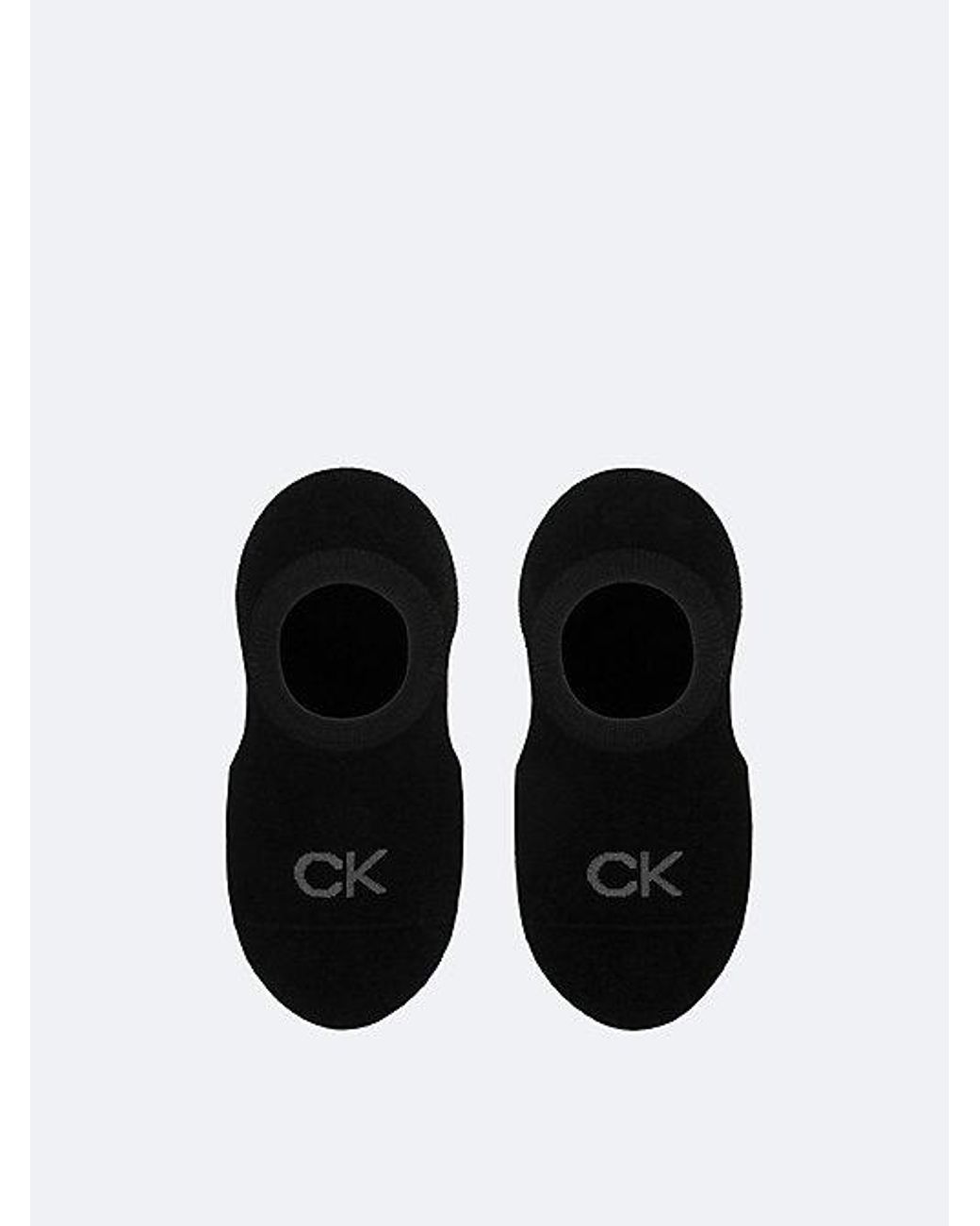 Calvin Klein Black 2 Pack Soft Combed Cotton Invisible Socks