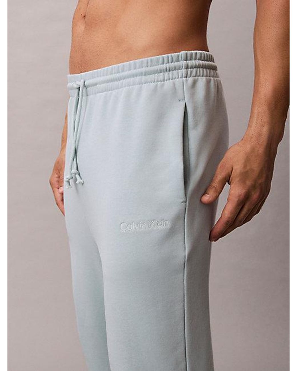Calvin Klein Gray Lounge Joggers Icon Cotton French Terry for men