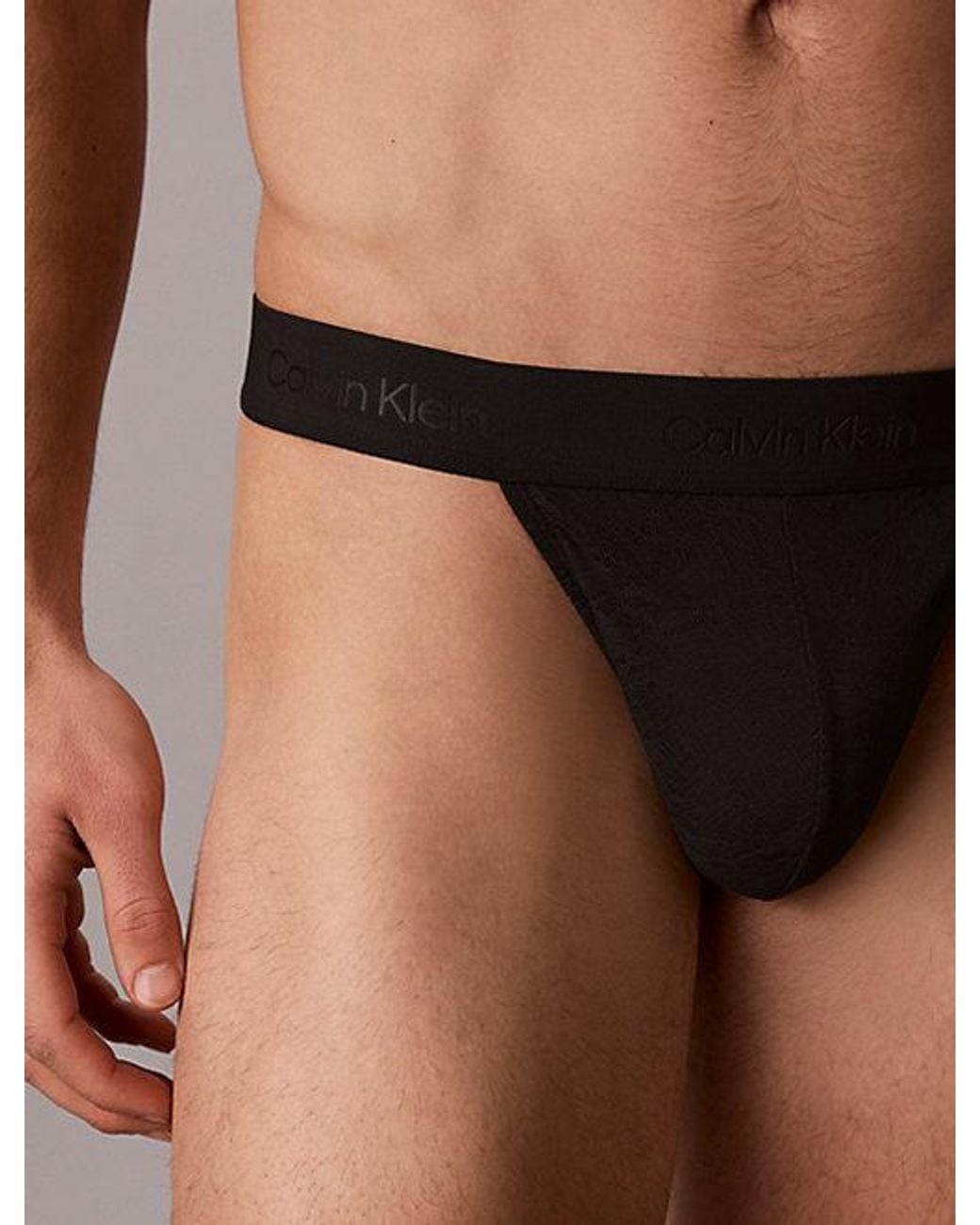 Calvin Klein Brown Thong Refined Lace for men