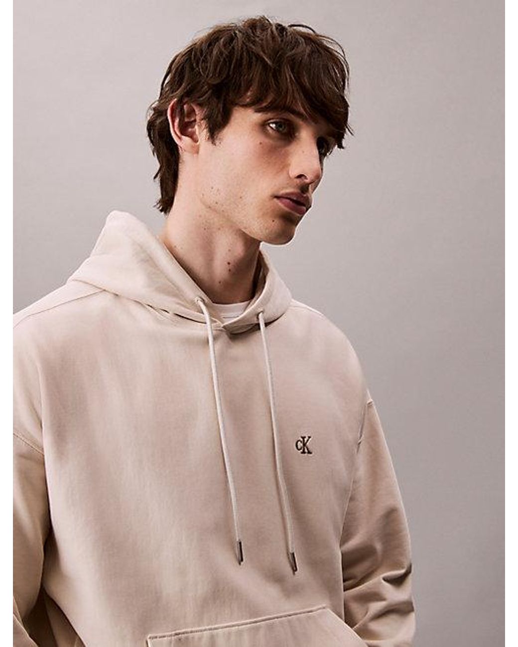 Calvin Klein Natural Jeans Relaxed Monogram Hoodie for men
