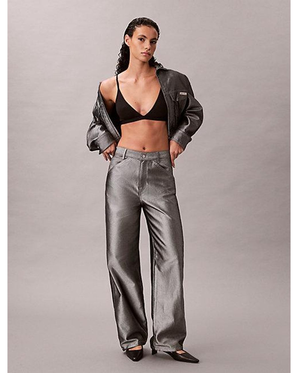 Calvin Klein Gray Jeans Relaxed Barrel Jeans