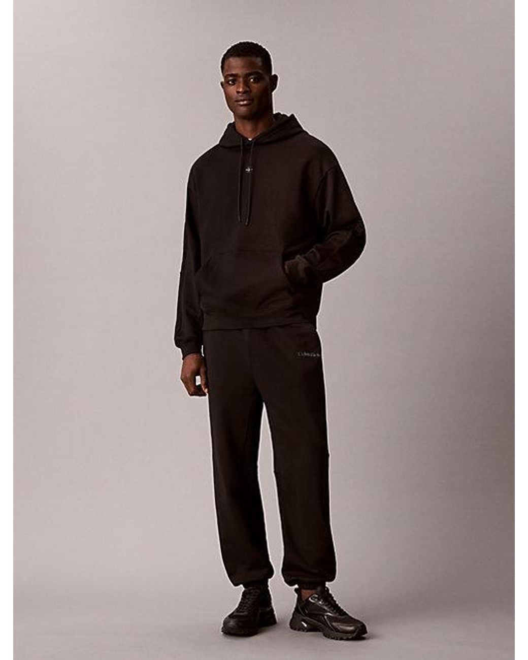 Calvin Klein Black Sport Heavyweight French Terry Zip Hoodie for men