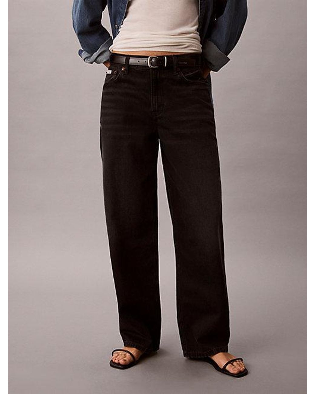 Calvin Klein Black Jeans Relaxed Barrel Jeans