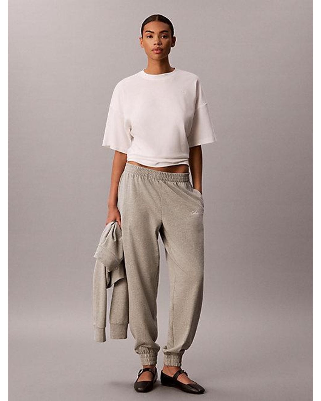 Calvin Klein Natural Lounge Sweatpants Icon Cotton Jersey