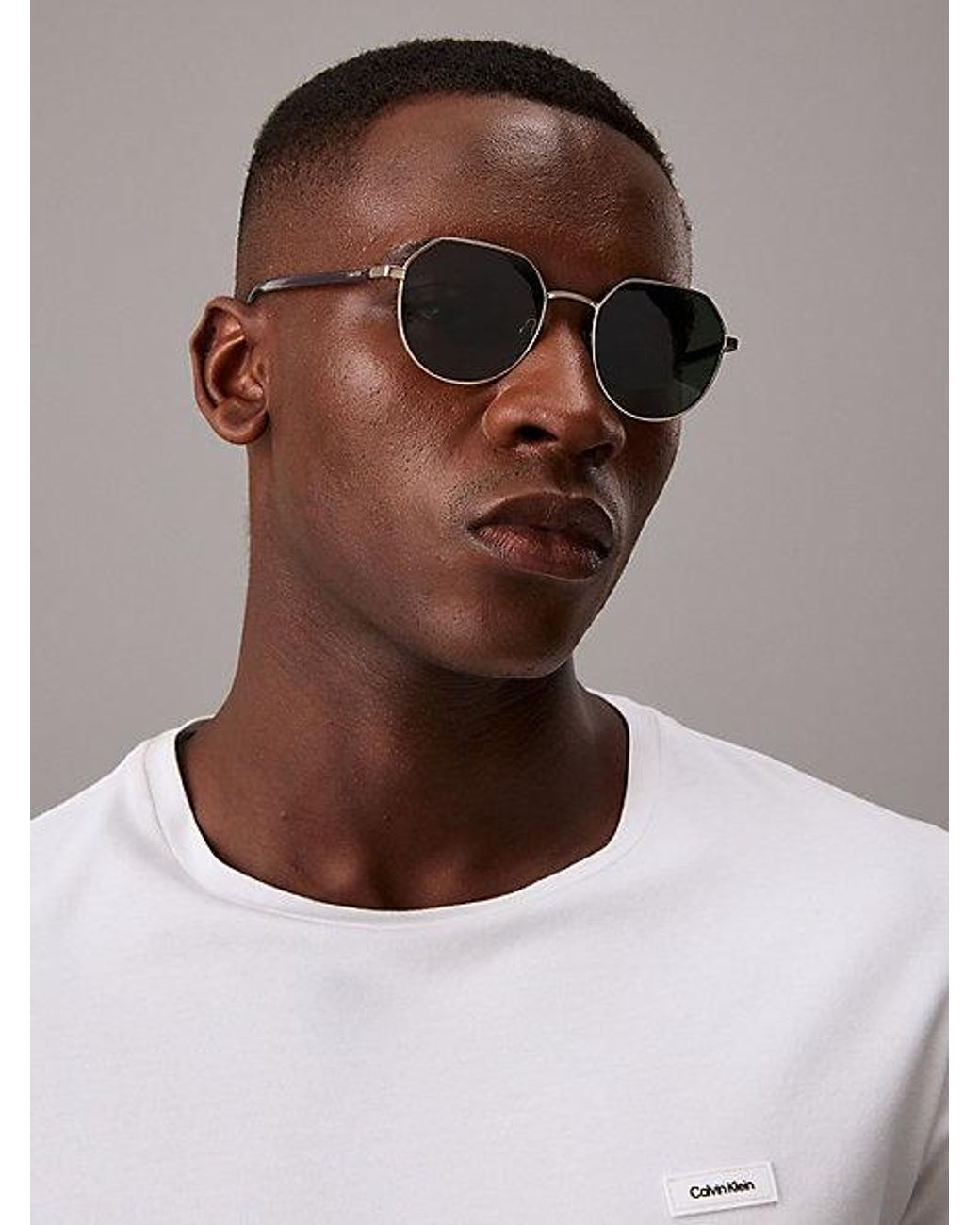 Calvin Klein Green Round Sunglasses