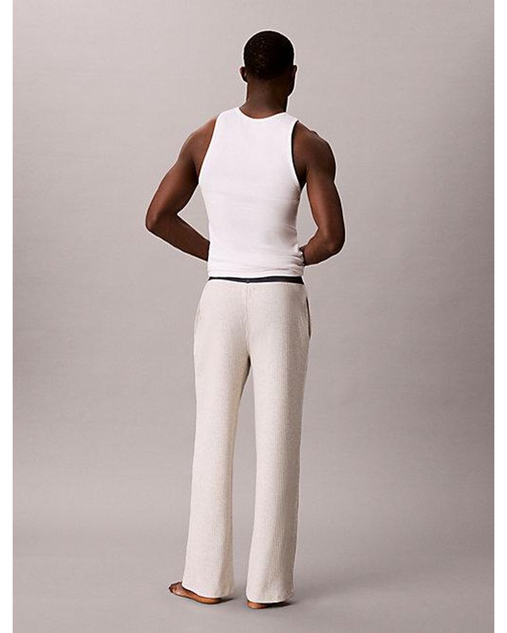 Calvin Klein Multicolor Archive Logo Ribbed Pyjama Pants Heritage Waffle for men