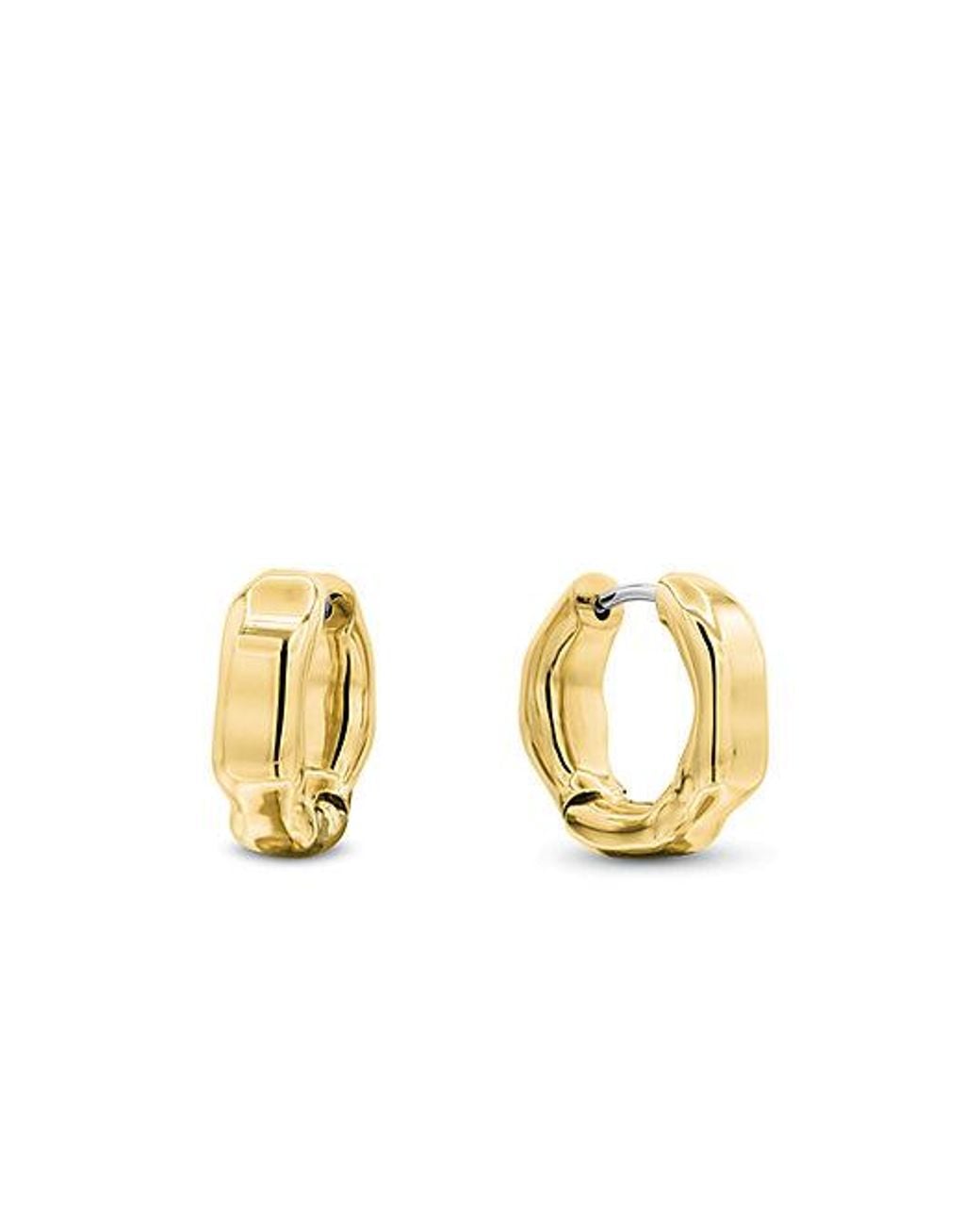 Calvin Klein Metallic Jeans Fluid Forms Hoop Earrings