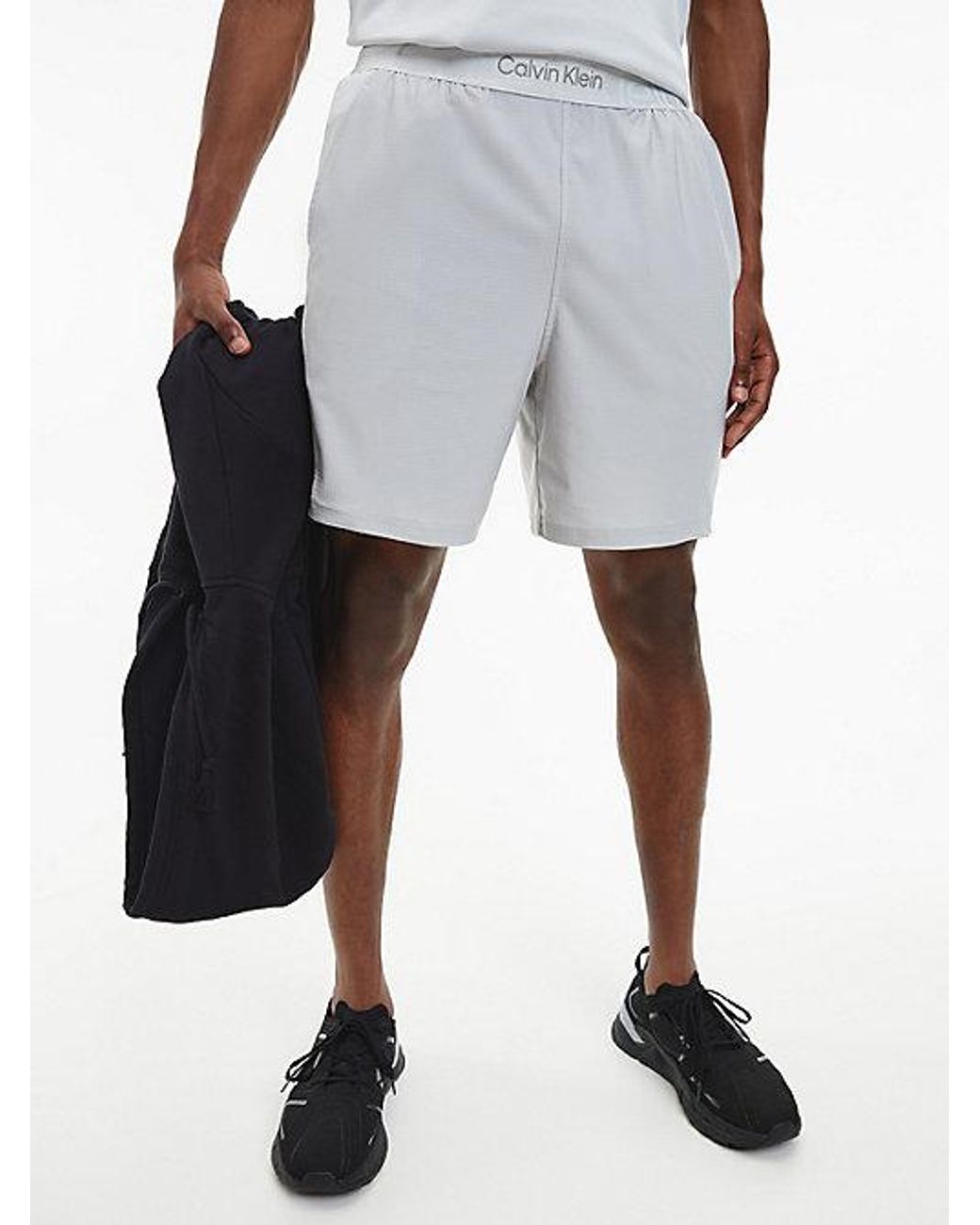 Calvin Klein Kurze Sporthose in Weiß für Herren | Lyst DE