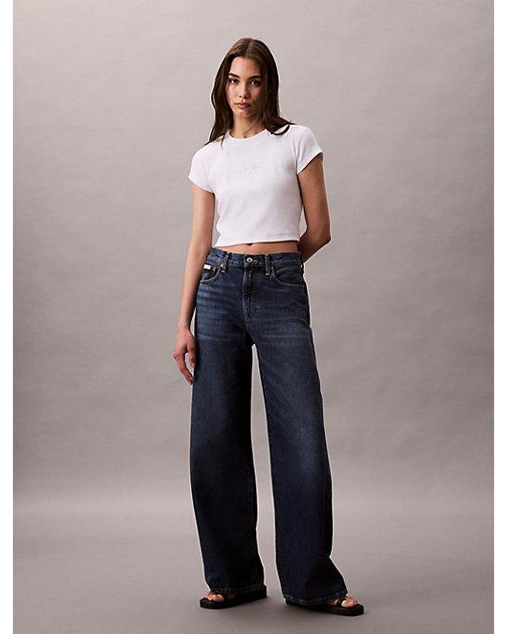 Calvin Klein Blue Jeans Wide Leg Jeans