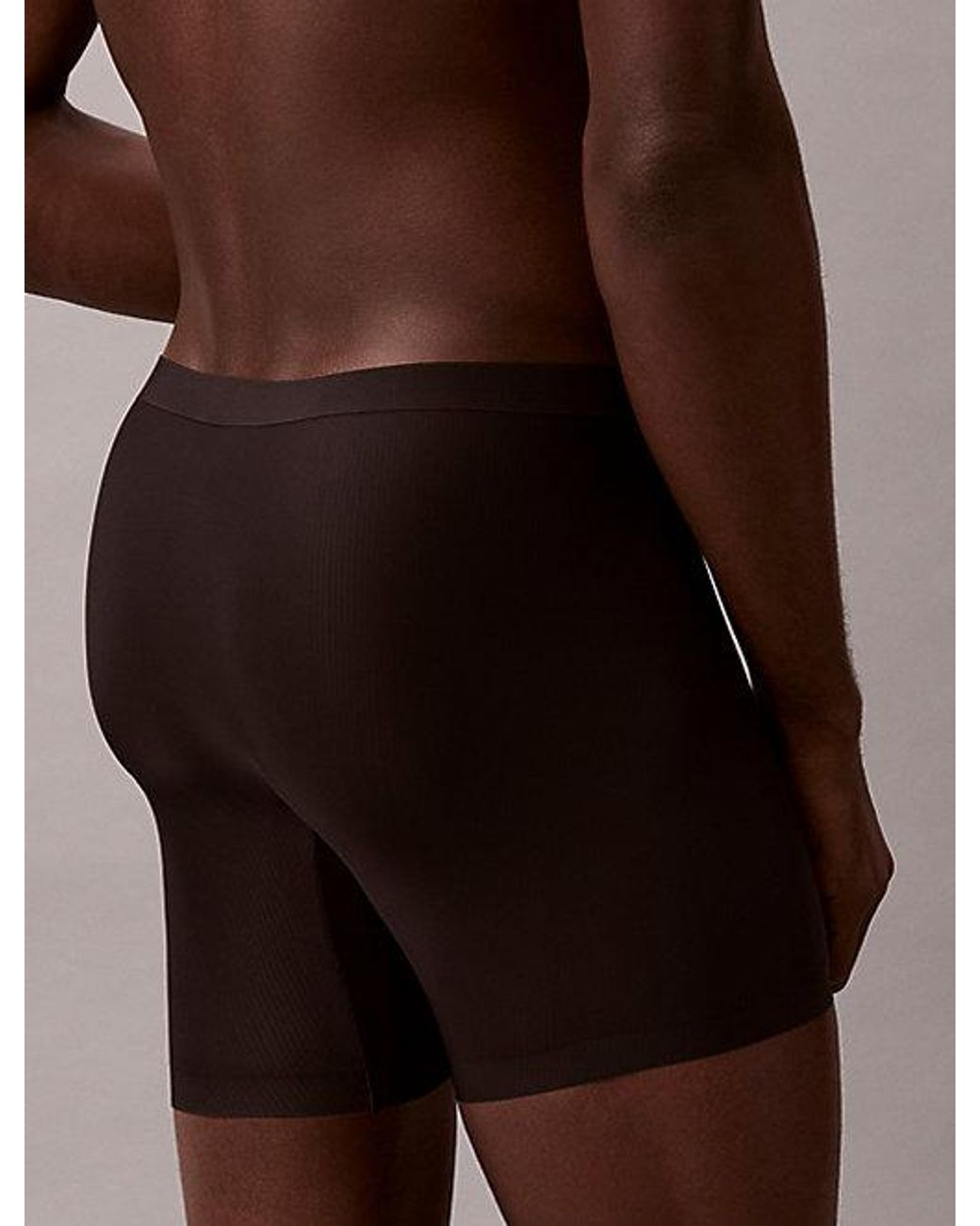 Calvin Klein Brown Boxer Briefs Invisibles Microfibre Stretch Mesh for men