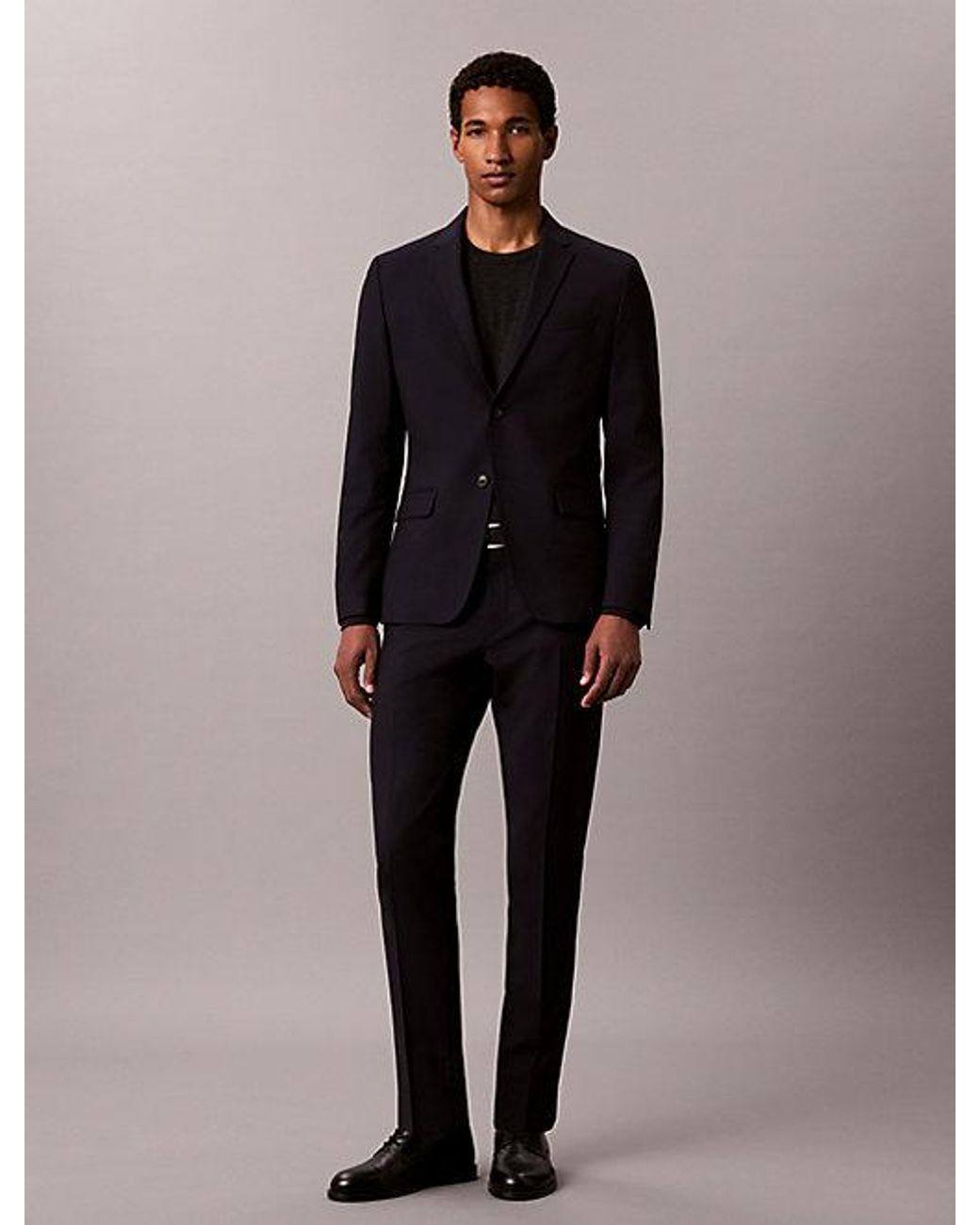 Calvin Klein Wollen Stretch Blazer Met Slim Fit in het Black voor heren