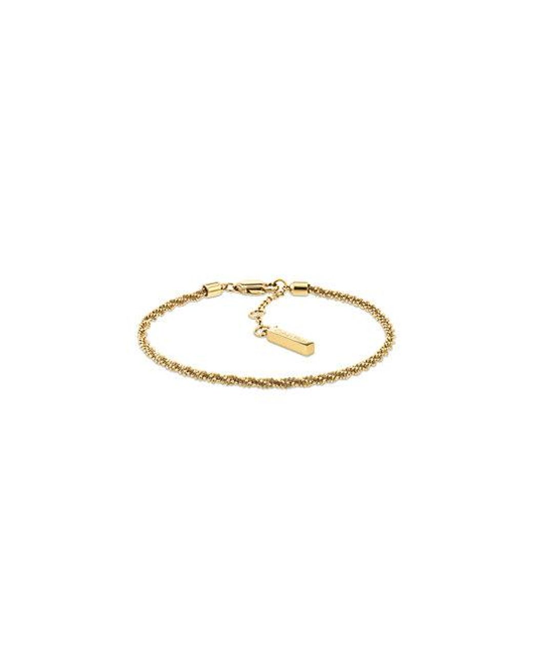 Calvin Klein White Jeans 2 -Piece Layered Bracelet Set