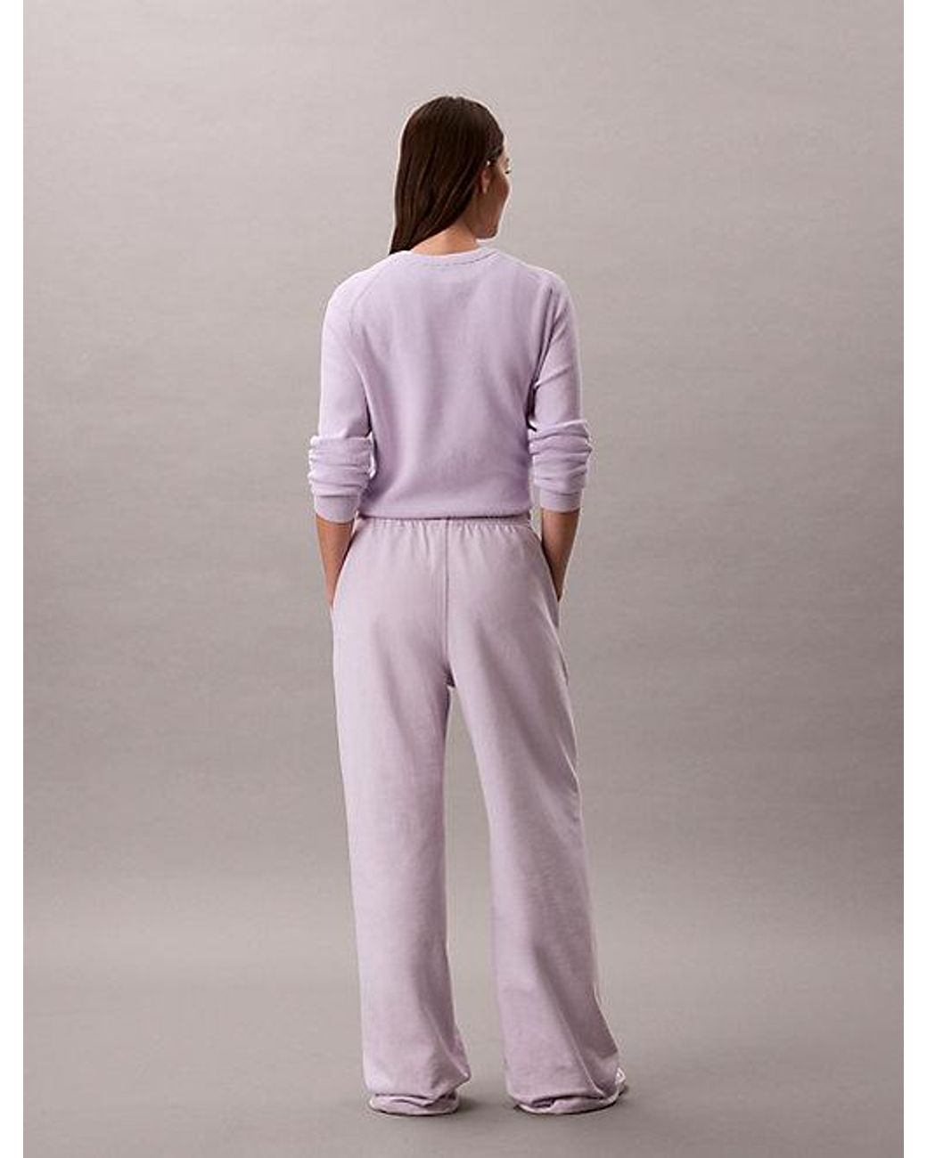 Calvin Klein Pink Jeans Cotton Terry Monogram Joggers