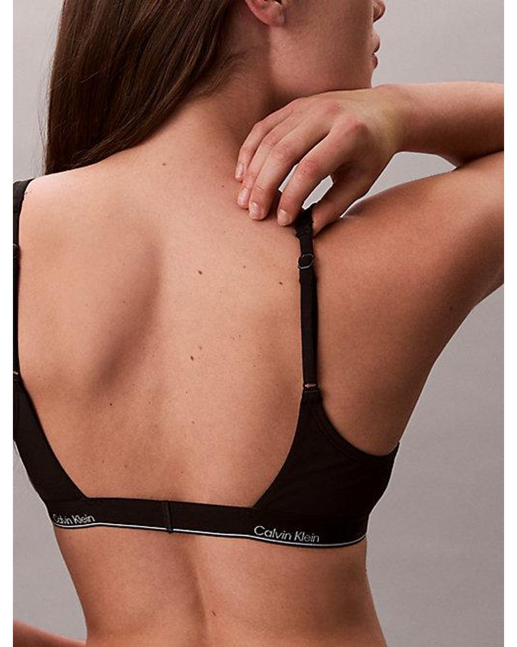 Calvin Klein Brown Bralette Bikini Top Ck Icon