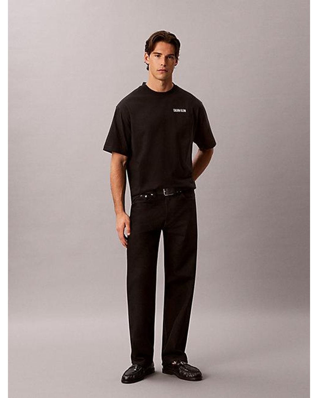 Calvin Klein Black Jeans Relaxed Calvins Or Nothing Graphic T-Shirt for men