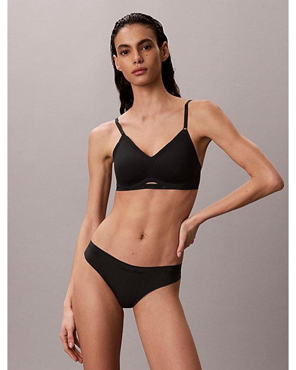 Calvin Klein Brown Thong Invisibles Icon