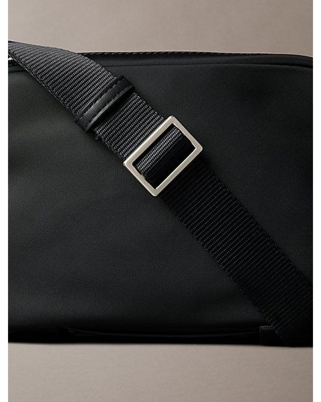 Calvin Klein Black Water Repellent Nylon Camera Bag for men