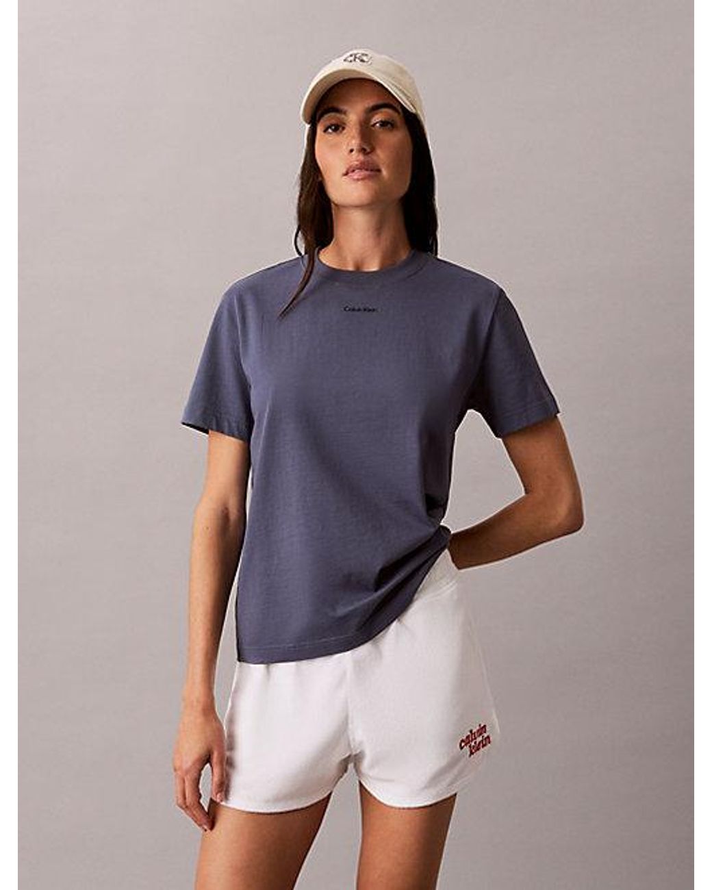 Calvin Klein Purple Classic Cotton Logo T-Shirt