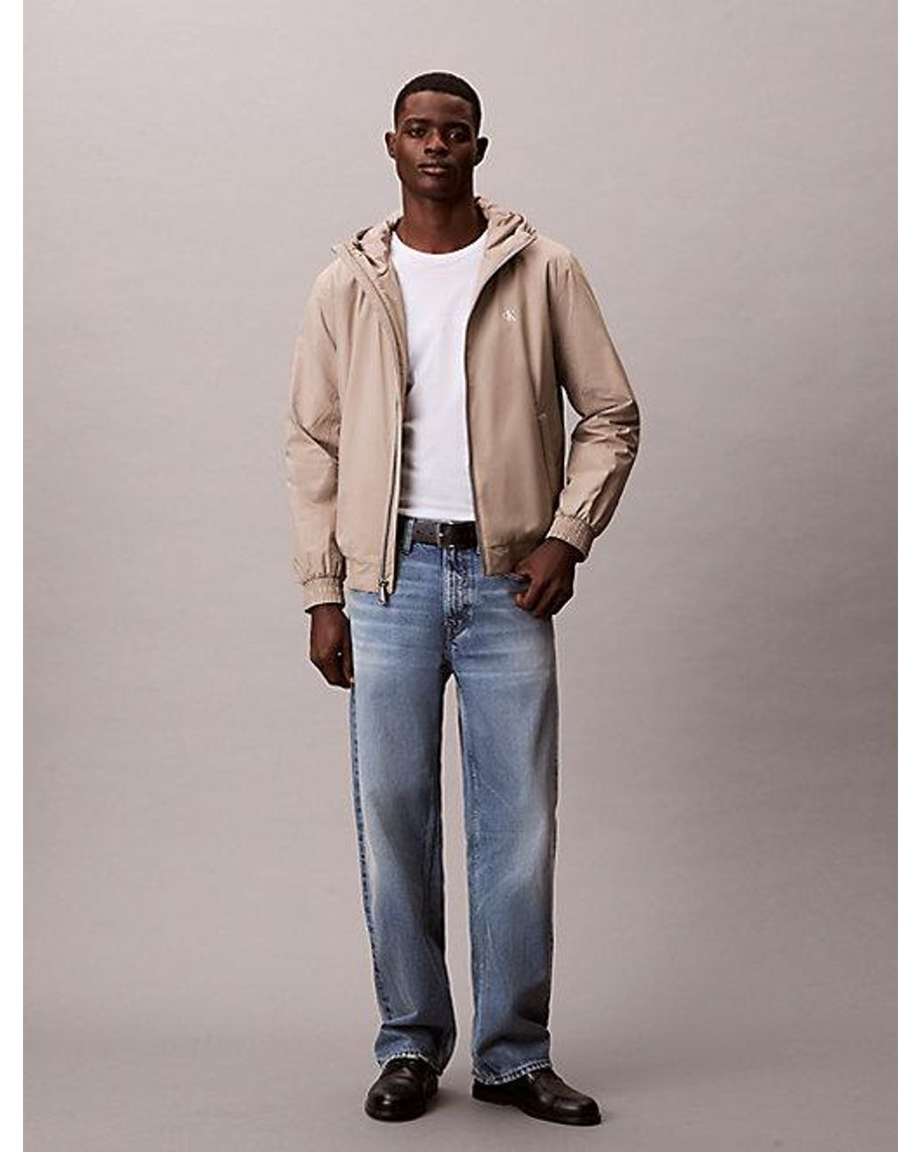 Chaqueta de ripstop con capucha Calvin Klein de hombre de color Blue