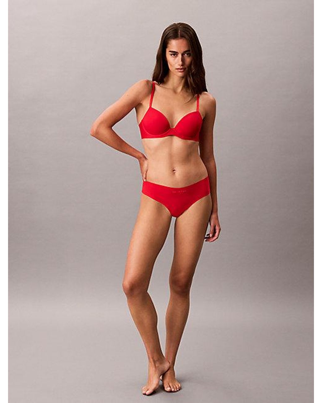 Calvin Klein Red Thong Perfectly Fit Solution
